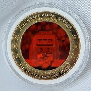 Riviera Casino $10 Hologram Vintage Token Nevada Day 2002 Double-Sided Rare Coin